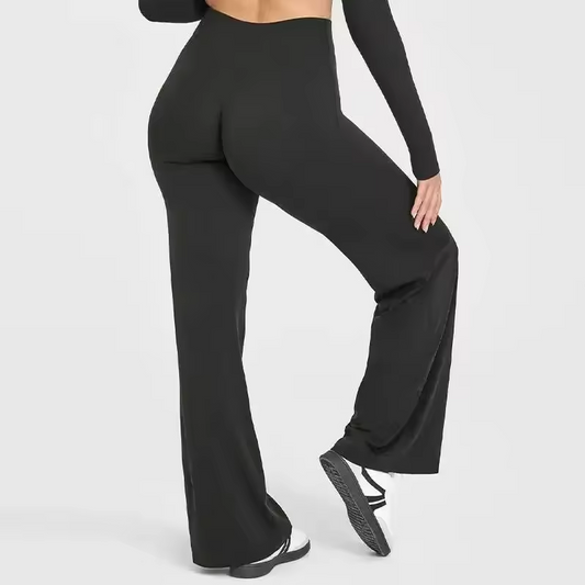 High-Waist Flare Fitness Pants – Sculpt & Comfort